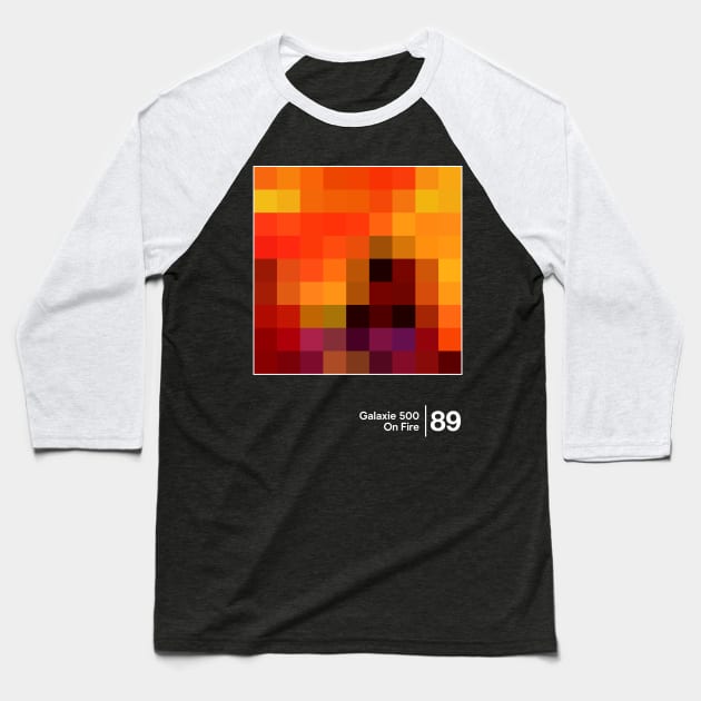 On Fire / Minimalist Graphic Artwork Design Baseball T-Shirt by saudade